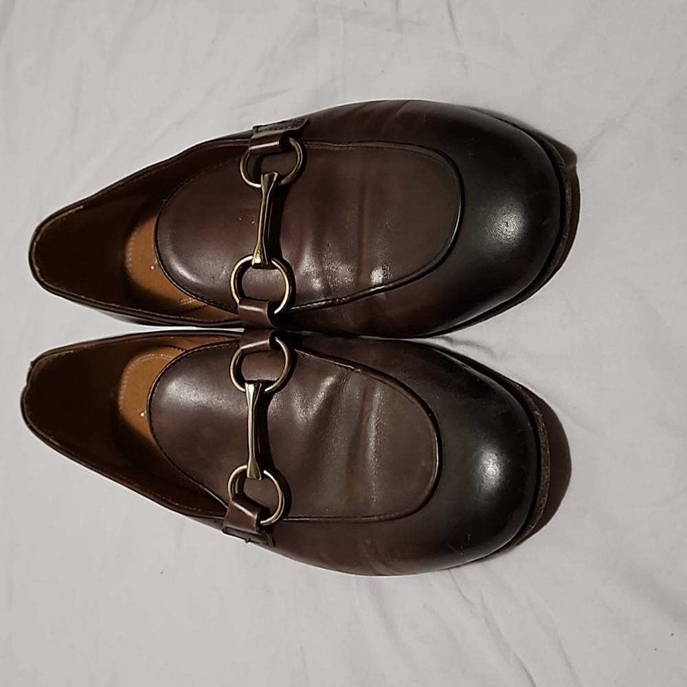 Luca del Forte brown horsebit loafers with patina.